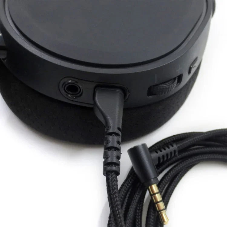 ZS0135 SteelSeries Arctis 3 / 5 / 7용 이어폰 오디오 케이블, 케이블 길이: 2m, 오디오 케이블 블랙, 오디오 케이블 실버