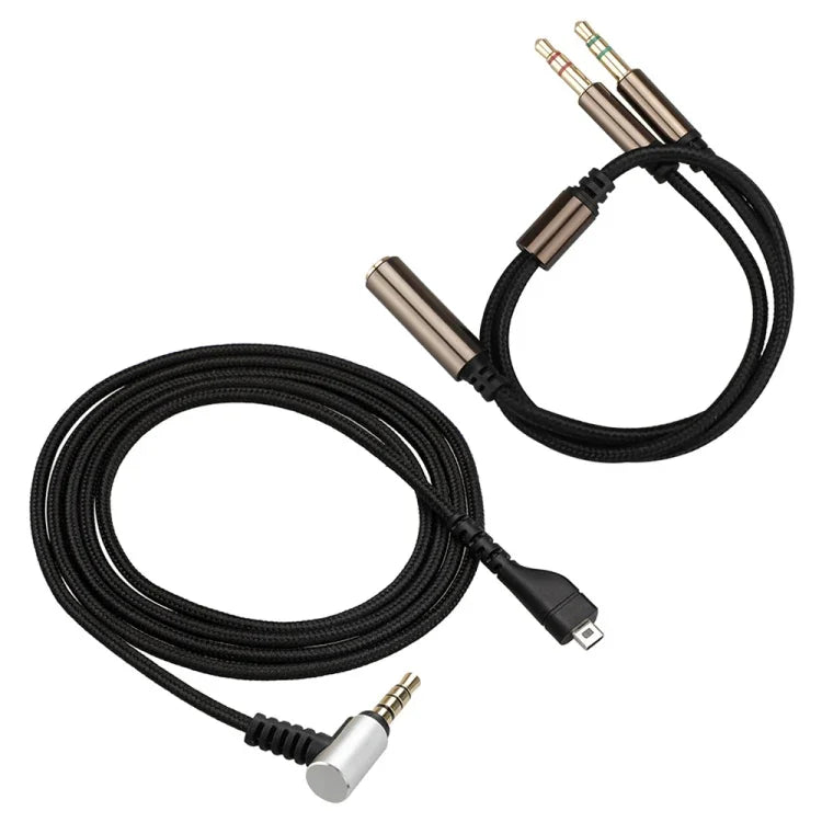 ZS0135 2-in-1 SteelSeries Arctis 3 / 5 / 7용 이어폰 오디오 케이블 + 이어폰 어댑터 케이블 세트, 오디오 케이블 + 어댑터 케이블
