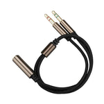 ZS0135 SteelSeries Arctis 3 / 5 / 7용 3.5mm 암-듀얼 3.5mm 수 이어폰 어댑터 케이블, 케이블 길이: 30cm, 어댑터 케이블
