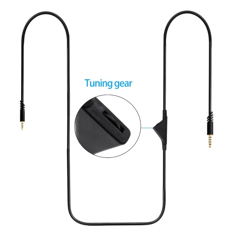 ZS0175 Logitech Astro A10 / A40 / A30용 3.5mm 남성-남성 볼륨 조절 이어폰 오디오 케이블, 케이블 길이: 2m, Logitech Astro A10용 2m