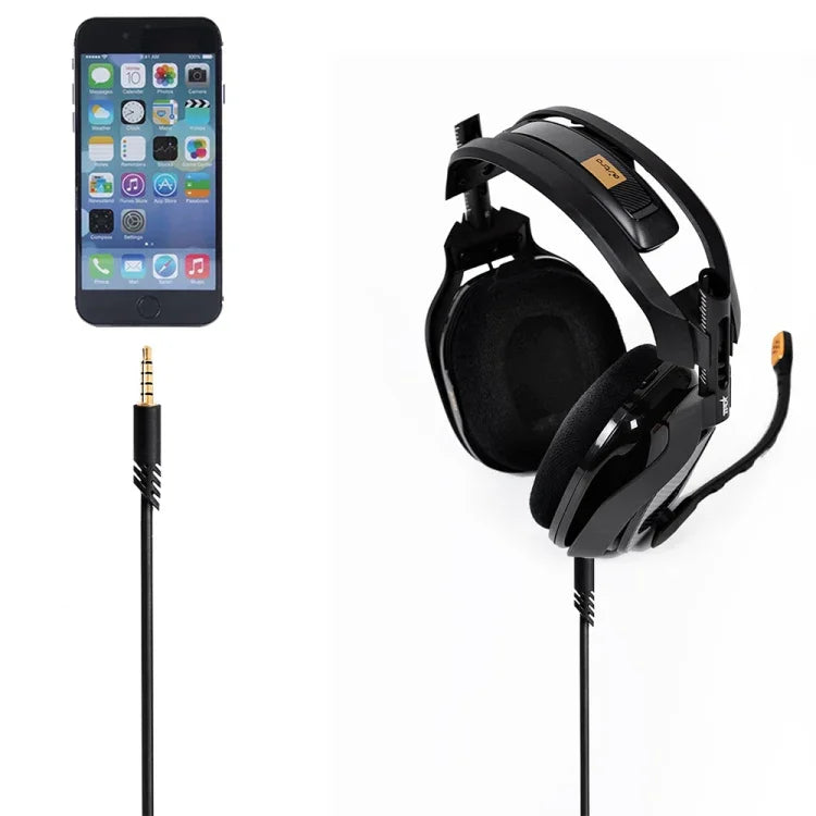 ZS0175 Logitech Astro A10 / A40 / A30용 3.5mm 남성-남성 볼륨 조절 이어폰 오디오 케이블, 케이블 길이: 2m, Logitech Astro A10용 2m