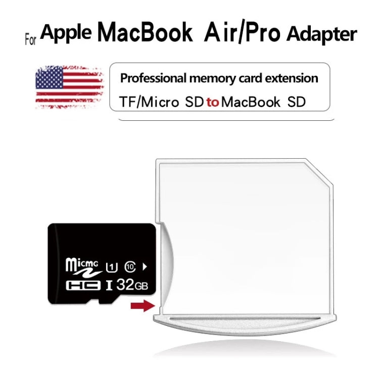 MacBook Air / Pro용 Micro SD / TF 카드 to SD 어댑터, 최대 512GB 지원, 512GB