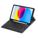 iPad 11 2025 / 10세대 10.9 2022용 A10B 램스킨 텍스처 초슬림 블루투스 키보드 가죽 태블릿 케이스 펜 슬롯 포함, A10B