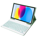 iPad 11 2025 / 10세대 10.9 2022용 A10B 램스킨 텍스처 초슬림 블루투스 키보드 가죽 태블릿 케이스 펜 슬롯 포함, A10B