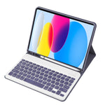 iPad 11 2025 / 10세대 10.9 2022용 A10B 램스킨 텍스처 초슬림 블루투스 키보드 가죽 태블릿 케이스 펜 슬롯 포함, A10B
