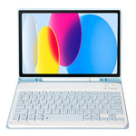 iPad 11 2025 / 10세대 10.9 2022용 A10B 램스킨 텍스처 초슬림 블루투스 키보드 가죽 태블릿 케이스 펜 슬롯 포함, A10B