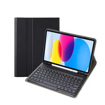 iPad 11 2025 / 10세대 10.9 2022 YA10B 양가죽 질감 블루투스 키보드 가죽 태블릿 케이스 펜 슬롯 포함, YA10B