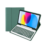 iPad 11 2025 / 10세대 10.9 2022 YA10B 양가죽 질감 블루투스 키보드 가죽 태블릿 케이스 펜 슬롯 포함, YA10B