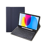 iPad 11 2025 / 10세대 10.9 2022 YA10B 양가죽 질감 블루투스 키보드 가죽 태블릿 케이스 펜 슬롯 포함, YA10B