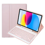 iPad 11 2025 / 10세대 10.9 2022 YA10B 양가죽 질감 블루투스 키보드 가죽 태블릿 케이스 펜 슬롯 포함, YA10B