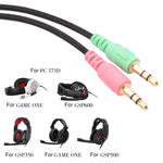 ZS0076 Sennheiser PC 373D GSP350 GSP500 GSP600 G4ME ONE GAME ZERO용 PC 버전 게이밍 헤드폰 케이블, PC 버전
