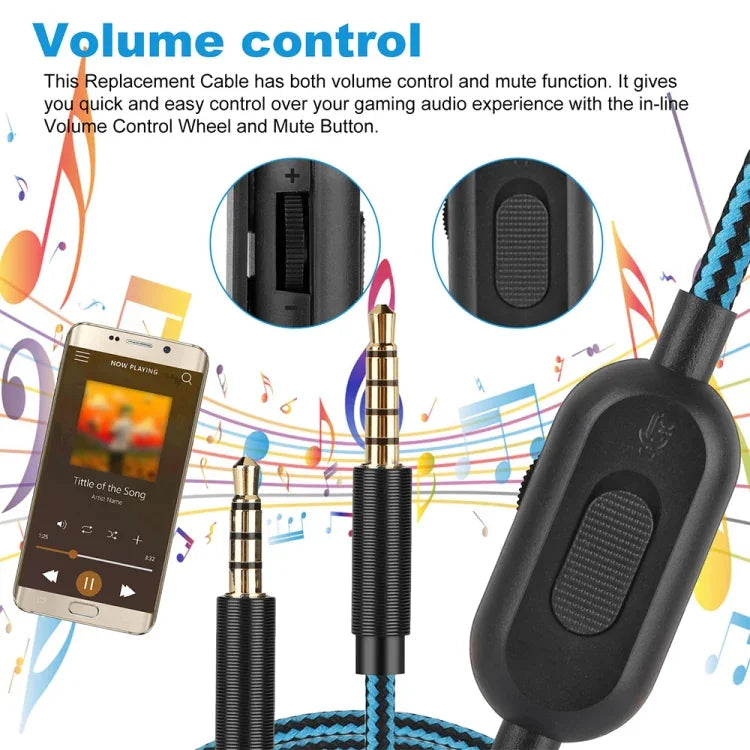 ZS0162 로지텍 Astro A10 A40 A30용 스트레이트 버전 게이밍 헤드셋 오디오 케이블, 스트레이트 버전