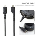 ZS0167 Steelseries Arctis 3 5 7 헤드폰용 사운드 카드 연결 케이블 + 어댑터 케이블, 사운드 카드 케이블 + 어댑터 케이블
