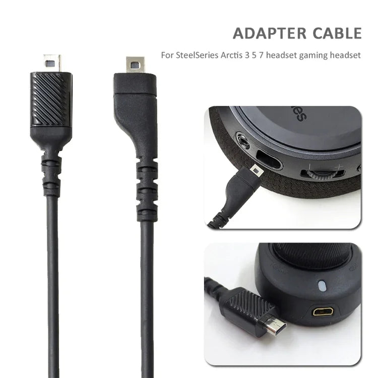 ZS0167 Steelseries Arctis 3 5 7 헤드폰용 사운드 카드 연결 케이블 + 어댑터 케이블, 사운드 카드 케이블 + 어댑터 케이블