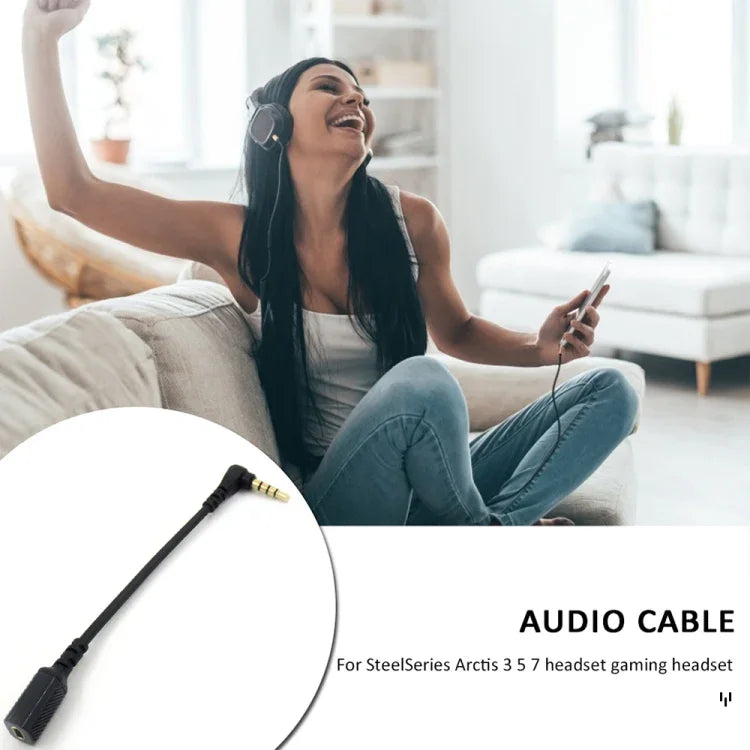 ZS0167 Steelseries Arctis 3 5 7 헤드폰용 사운드 카드 연결 케이블 + 어댑터 케이블, 사운드 카드 케이블 + 어댑터 케이블