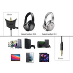 ZS0217 BOSE QC35I / QC35II용 게이밍 노이즈 캔슬링 헤드폰 케이블