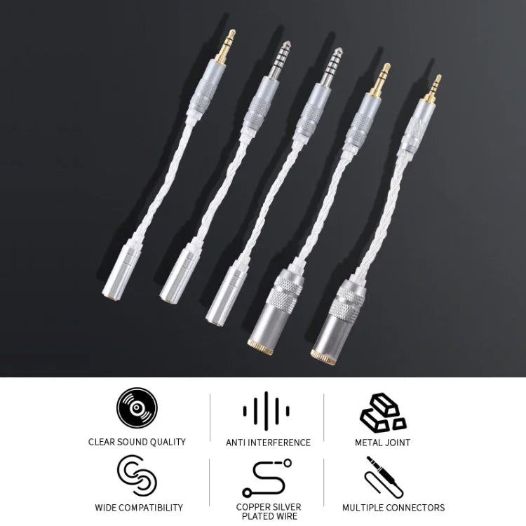 ZS0021 3.5mm 수컷 to 4.4mm 암컷 밸런스 어댑터 케이블, 3.5mm 수컷 to 4.4mm 암컷