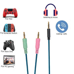 ZS0158 SteelSeries Arctis 3 / 5 / 7용 스트레이트 플러그 + 어댑터 케이블 게이밍 헤드셋 오디오 케이블, 스트레이트 플러그 + 어댑터 케이블