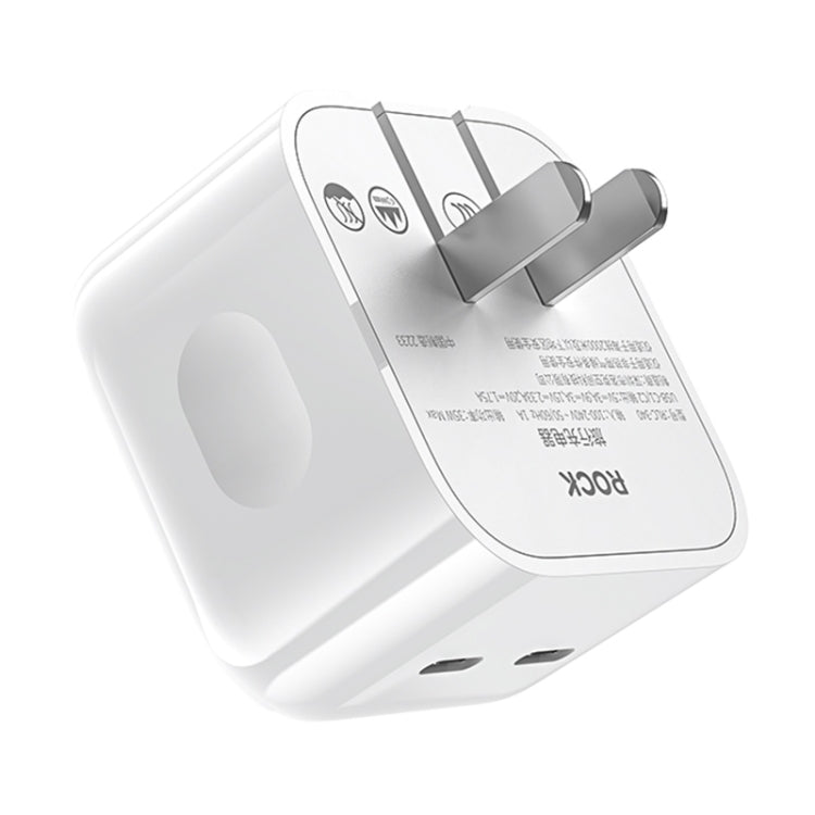 ROCK T58 35W 듀얼 USB-C / Type-C 포트 PD 충전기, 중국 플러그, 중국 플러그