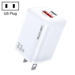 WK WP-U140 33W 파워 시리즈 USB+USB-C/타입-C 고속 충전기, 사양: US 플러그, 33W US 플러그