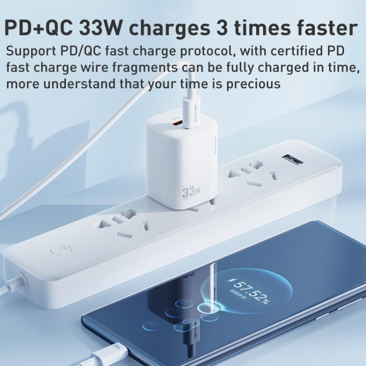 WK WP-U140 33W 파워 시리즈 USB+USB-C/타입-C 고속 충전기, 사양: US 플러그, 33W US 플러그