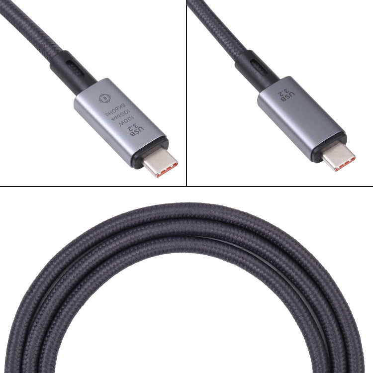 10Gbps 8K USB-C/Type-C에서 USB-C/Type-C 비디오 케이블, USB 3.2 호환, 길이: 1m, 10Gbps Type-C에서 Type-C