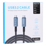 10Gbps 8K USB-C/Type-C에서 USB-C/Type-C 비디오 케이블, USB 3.2 호환, 길이: 1m, 10Gbps Type-C에서 Type-C