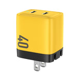WK WP-U128 40W 듀얼 USB-C/타입-C 인터페이스 갈륨 나이트라이드 충전기, 사양: US 플러그