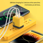 WK WP-U128 40W 듀얼 USB-C/타입-C 인터페이스 갈륨 나이트라이드 충전기, 사양: US 플러그
