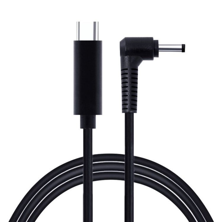 USB-C / Type-C to 4.0 x 1.7mm 노트북 전원 충전 케이블, 케이블 길이: 약 1.5m, Type-C to 4.0 x 1.7mm 총알형 헤드