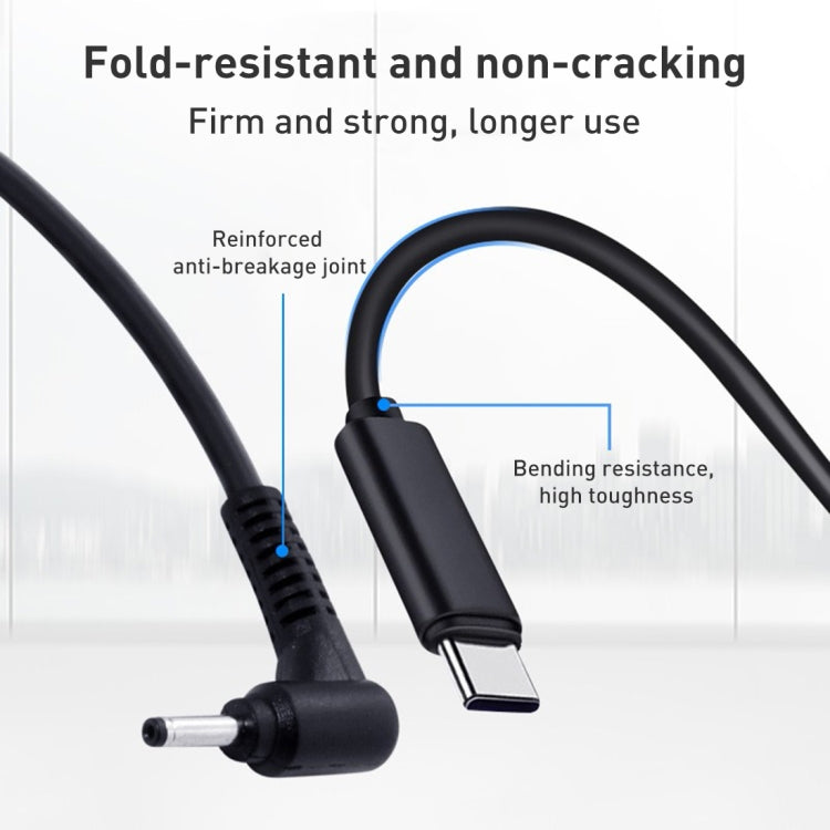 USB-C / Type-C에서 4.0 x 1.35mm 노트북 전원 충전 케이블, 케이블 길이: 약 1.5m, Type-C에서 4.0 x 1.35mm