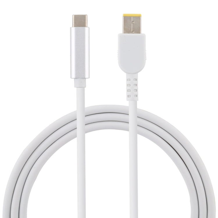 USB-C / Type-C에서 레노버용 대형 사각형 수컷 노트북 전원 충전 케이블, 케이블 길이: 약 1.5m, Type-C에서 대형 사각형