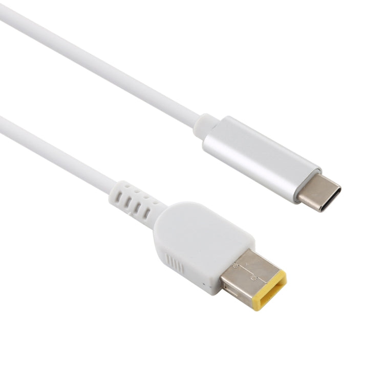 USB-C / Type-C에서 레노버용 대형 사각형 수컷 노트북 전원 충전 케이블, 케이블 길이: 약 1.5m, Type-C에서 대형 사각형