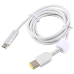 USB-C / Type-C에서 레노버용 대형 사각형 수컷 노트북 전원 충전 케이블, 케이블 길이: 약 1.5m, Type-C에서 대형 사각형