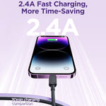 JOYROOM S-AL012A14 멀티컬러 시리즈 2.4A USB to 8핀 고속 충전 데이터 케이블, 길이:1.2m, USB to 8핀