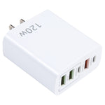 120W 듀얼 PD 타입-C + 3포트 USB 멀티 포트 충전기, US 플러그, US 플러그
