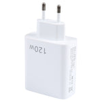 120W 듀얼 PD 타입-C + 3포트 USB 멀티 포트 충전기, EU 플러그, EU 플러그