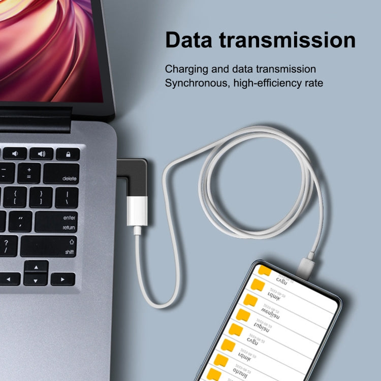USB-C / Type-C 수컷 to 8핀 암컷 엘보 충전 어댑터, USB-C / Type-C 수컷 to 8핀 암컷