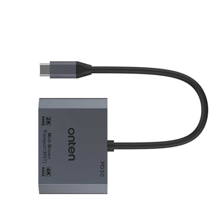 Onten M205 3-in-1 타입-C to HDMI+VGA+PD 고속 충전 비디오 컨버터, M205