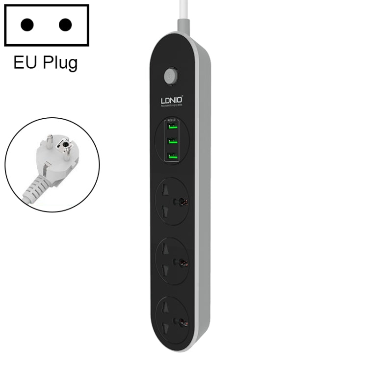 LDNIO SC3301 3포트 USB 여행용 가정용 사무실 소켓, 케이블 길이: 1.6m, 미국 플러그, SAS8610AUS, SAS8610BUS, SAS8610EU, SAS8610UK