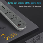 LDNIO SC3301 3포트 USB 여행용 가정용 사무실 소켓, 케이블 길이: 1.6m, 미국 플러그, SAS8610AUS, SAS8610BUS, SAS8610EU, SAS8610UK