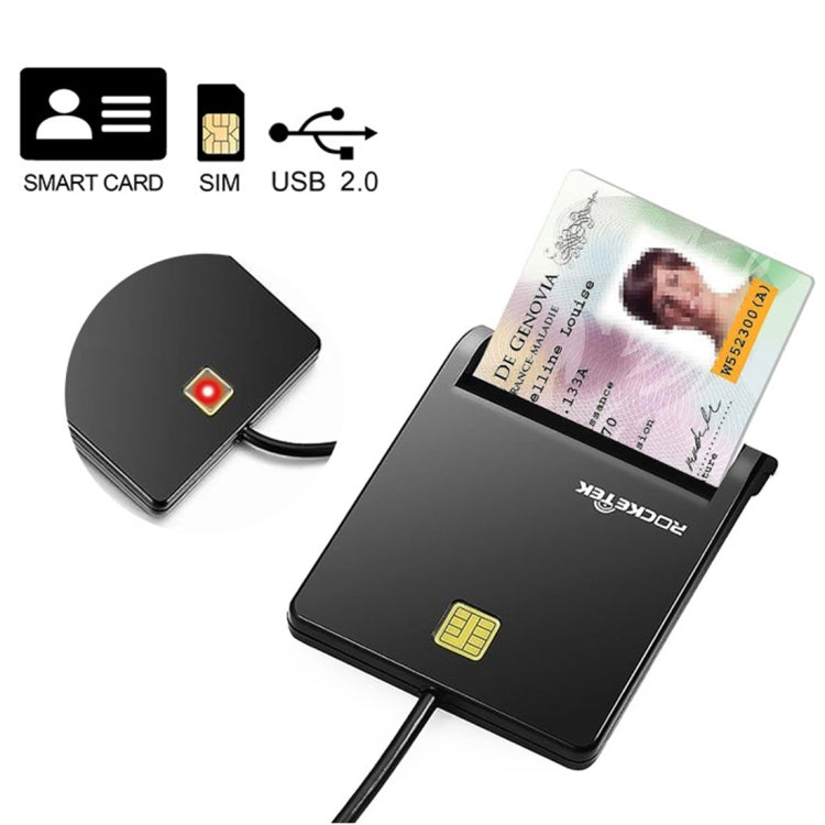 ROCKETEK SCR1-C CAC ID SIM 칩 스마트 카드 리더기, SCR1-C