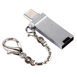 미니 알루미늄 합금 USB 2.0 암형 to USB-C / 타입-C 수형 포트 커넥터 어댑터 체인 포함