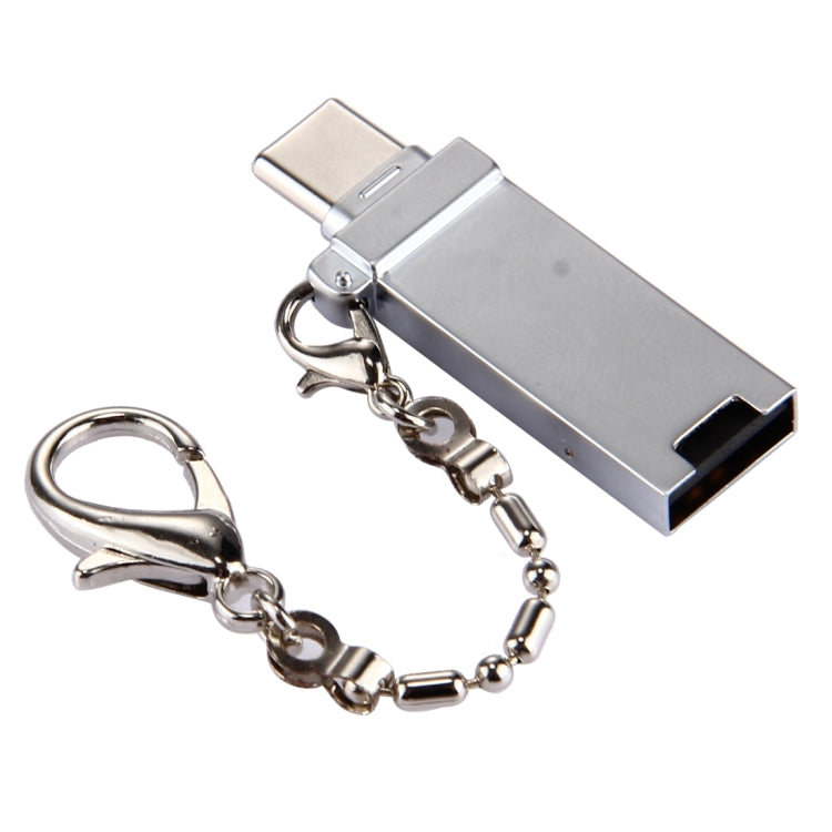 미니 알루미늄 합금 USB 2.0 암형 to USB-C / 타입-C 수형 포트 커넥터 어댑터 체인 포함
