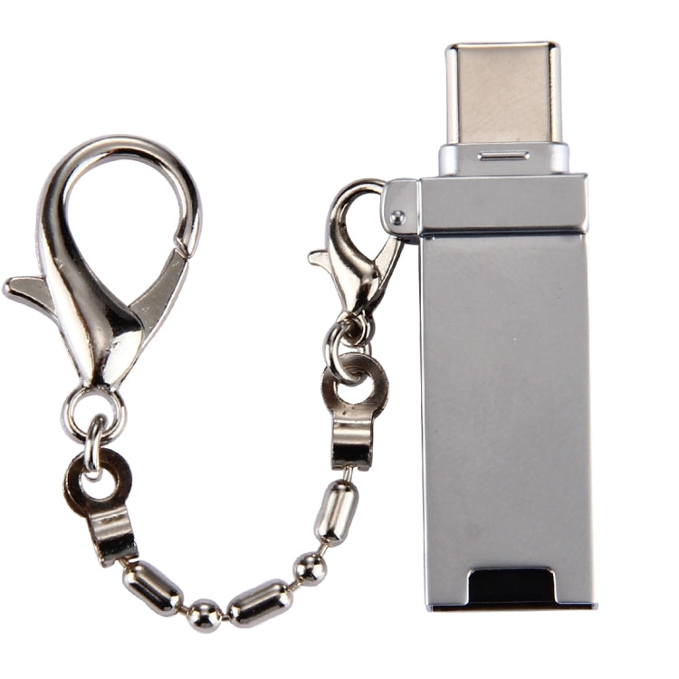 미니 알루미늄 합금 USB 2.0 암형 to USB-C / 타입-C 수형 포트 커넥터 어댑터 체인 포함