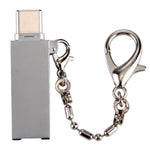 미니 알루미늄 합금 USB 2.0 암형 to USB-C / 타입-C 수형 포트 커넥터 어댑터 체인 포함