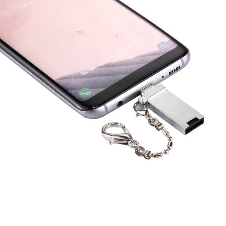 미니 알루미늄 합금 USB 2.0 암형 to USB-C / 타입-C 수형 포트 커넥터 어댑터 체인 포함