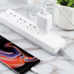 LZ-215A+C 20W QC 3.0 USB + PD 3.0 USB-C / Type-C 고속 충전 여행용 충전기, 유럽 플러그, 유럽 플러그