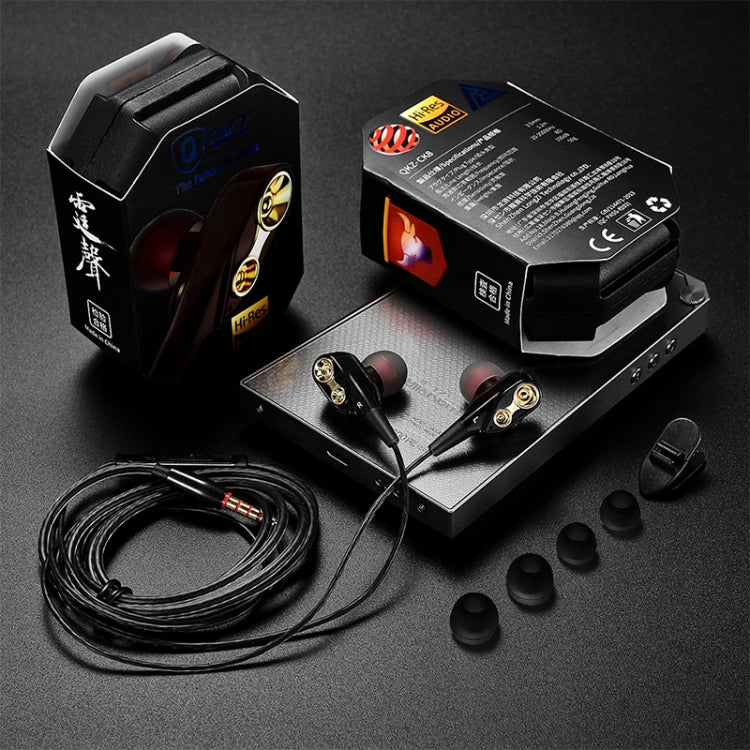QKZ CK8 하이파이 인이어 4유닛 스포츠 음악 헤드폰