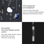 QKZ CK9 HiFi 인이어 4유닛 스포츠 음악 헤드폰